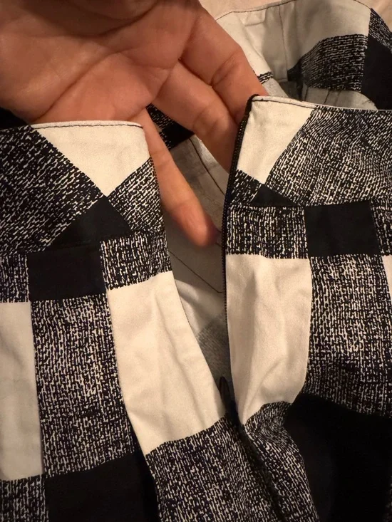 Talbots Black and White Check Circle Skirt - Picture 3 of 3